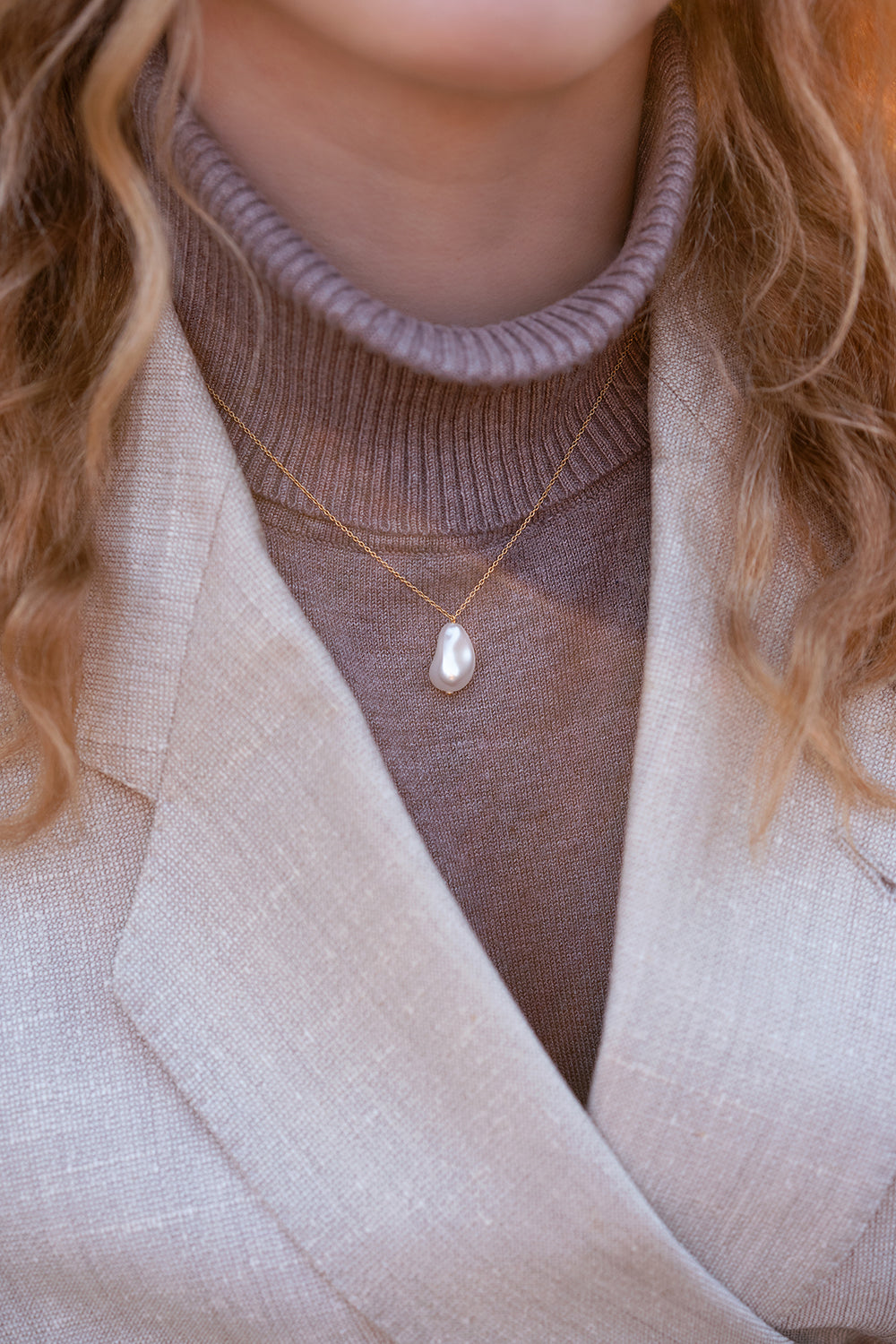 Colier Minimal Ivory Pearl