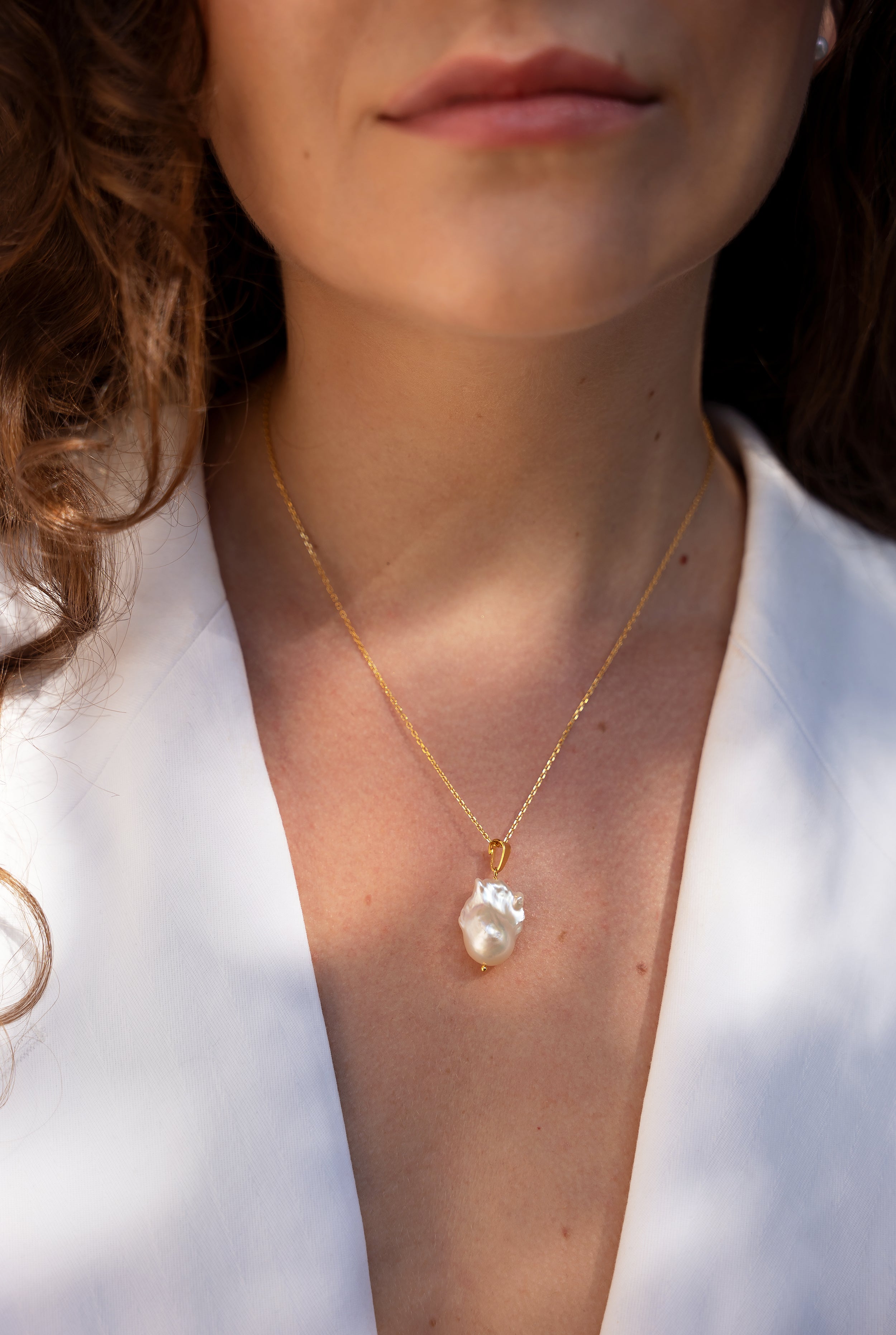 Colier Minimal Perle Baroque de Joséphine